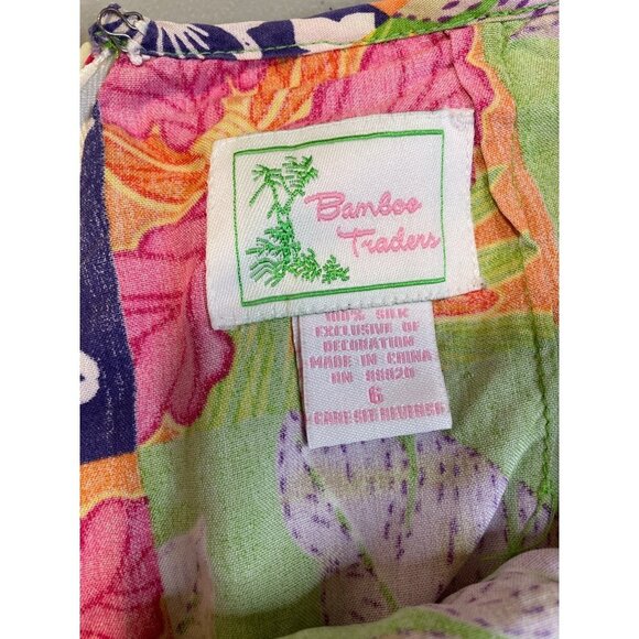 Bamboo Traders Tropical Floral Lightweight Mini Skort Skirt Sz 6 - Picture 5 of 8